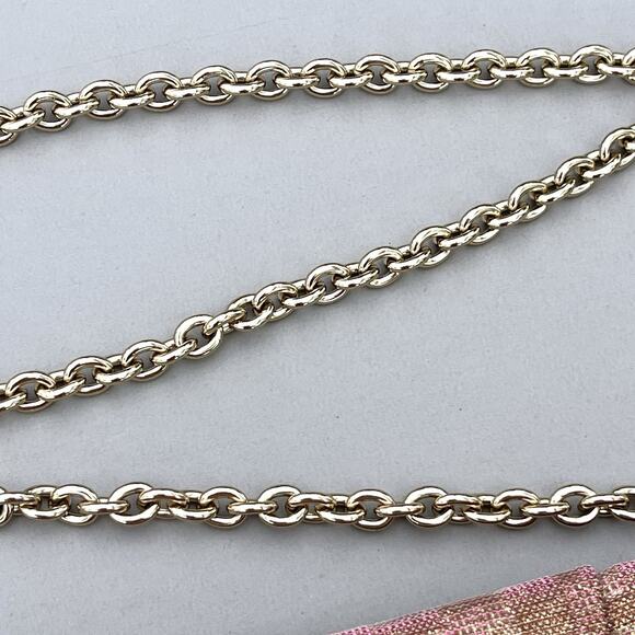 Fendi iridescent Rose Gold Clutch With Chain Metallic Shimmer Bag - Picture 5 of 16